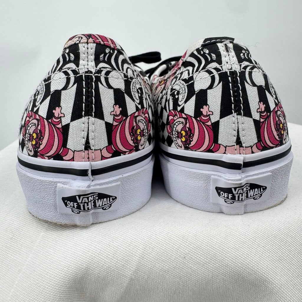 men Vans x Disney NWOT Alice in Wonderland Cheshire Cat Sneakers Pink Black White Shoes 10