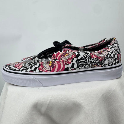 men Vans x Disney NWOT Alice in Wonderland Cheshire Cat Sneakers Pink Black White Shoes 10