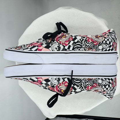 men Vans x Disney NWOT Alice in Wonderland Cheshire Cat Sneakers Pink Black White Shoes 10