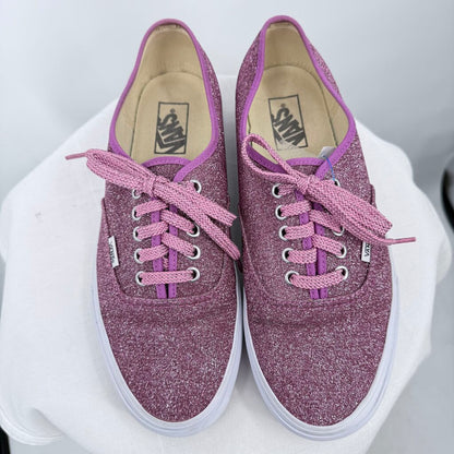 unisex Vans Glitter Lace Up Sneakers Fuschia Shoes M9.5/W11