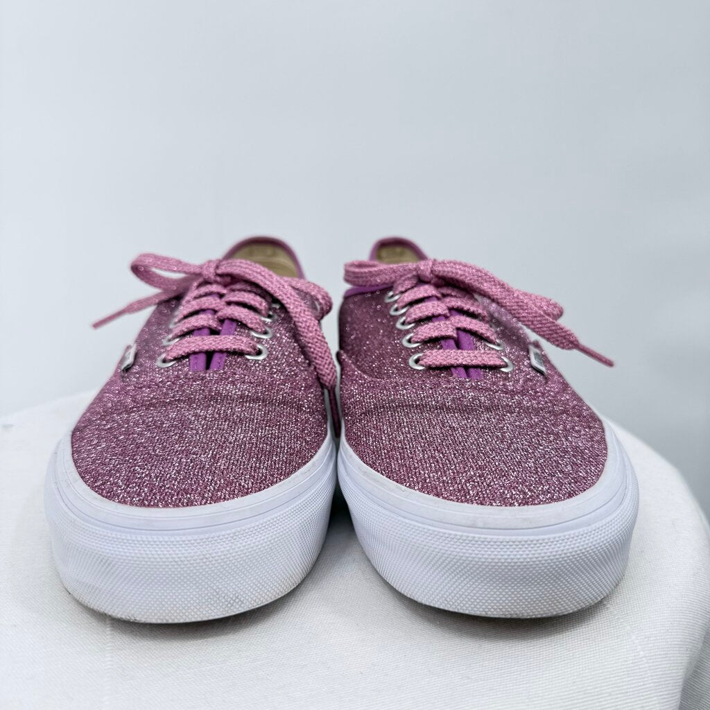 unisex Vans Glitter Lace Up Sneakers Fuschia Shoes M9.5/W11