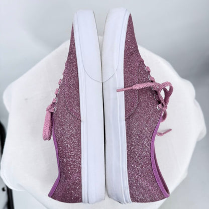 unisex Vans Glitter Lace Up Sneakers Fuschia Shoes M9.5/W11