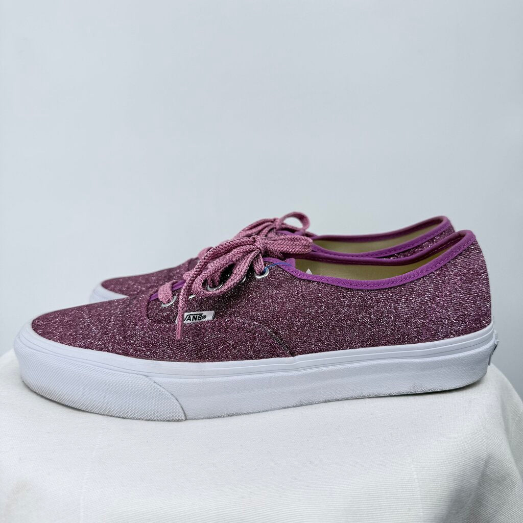 unisex Vans Glitter Lace Up Sneakers Fuschia Shoes M9.5/W11