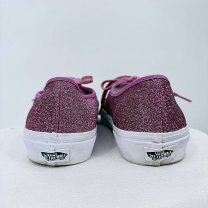 unisex Vans Glitter Lace Up Sneakers Fuschia Shoes M9.5/W11