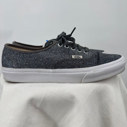 unisex Vans Glitter Lace Up Sneakers Bluish Silver Shoes M9.5/W11