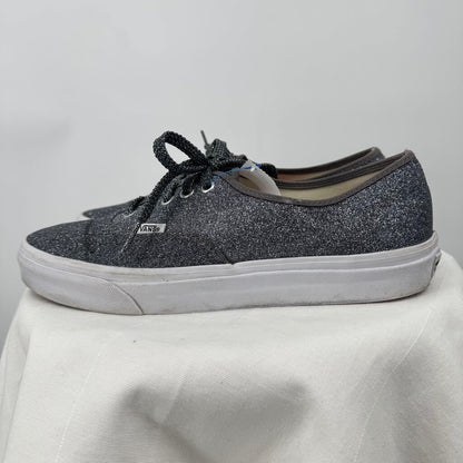 unisex Vans Glitter Lace Up Sneakers Bluish Silver Shoes M9.5/W11
