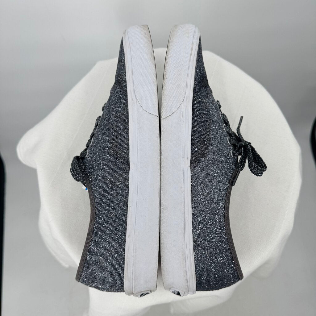 unisex Vans Glitter Lace Up Sneakers Bluish Silver Shoes M9.5/W11