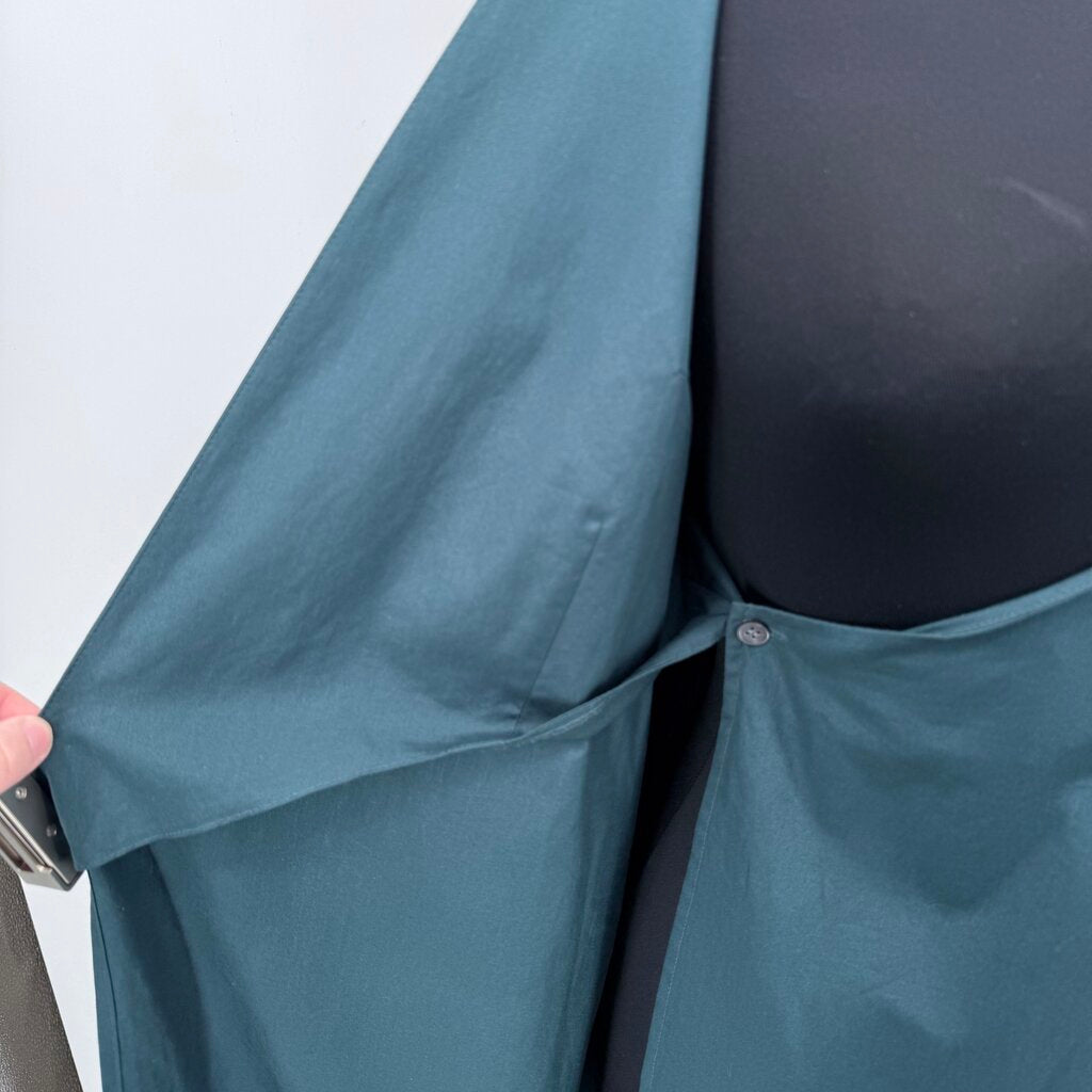 women Acne Studios 2016 Chen Pop Wrap Teal Dress FR 36/US 4