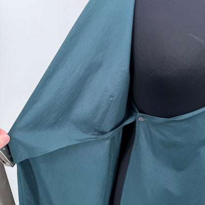 women Acne Studios 2016 Chen Pop Wrap Teal Dress FR 36/US 4