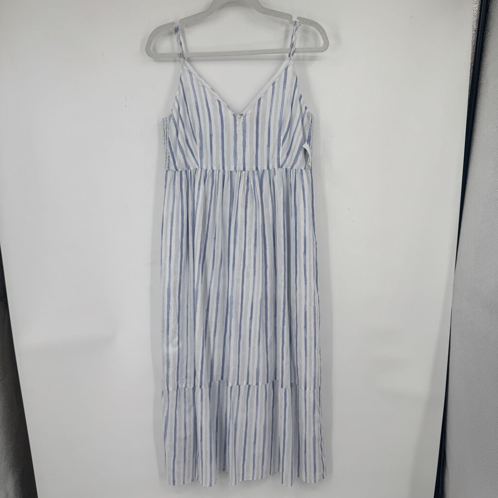 women Club Monaco Striped Sundress White and Blue Dress 8