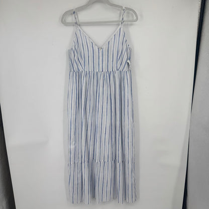 women Club Monaco Striped Sundress White and Blue Dress 8