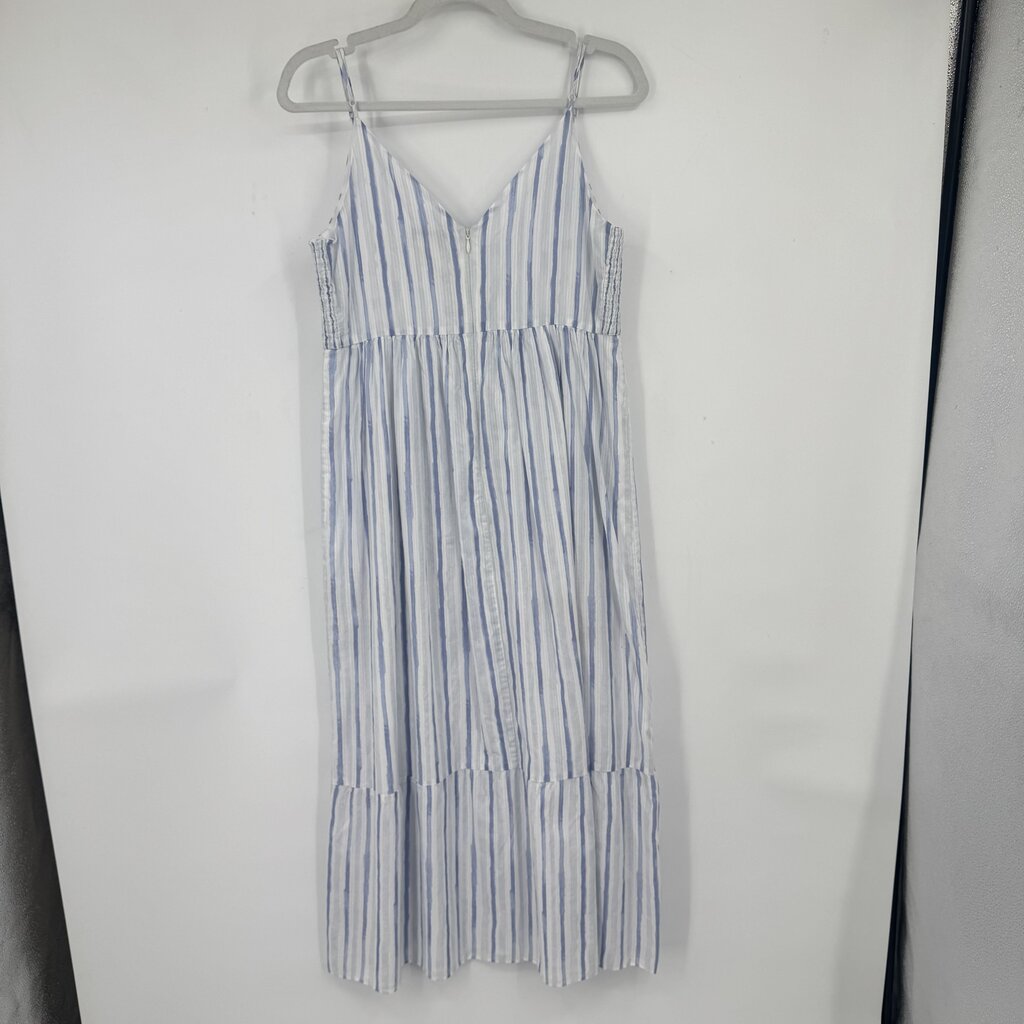 women Club Monaco Striped Sundress White and Blue Dress 8