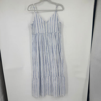 women Club Monaco Striped Sundress White and Blue Dress 8