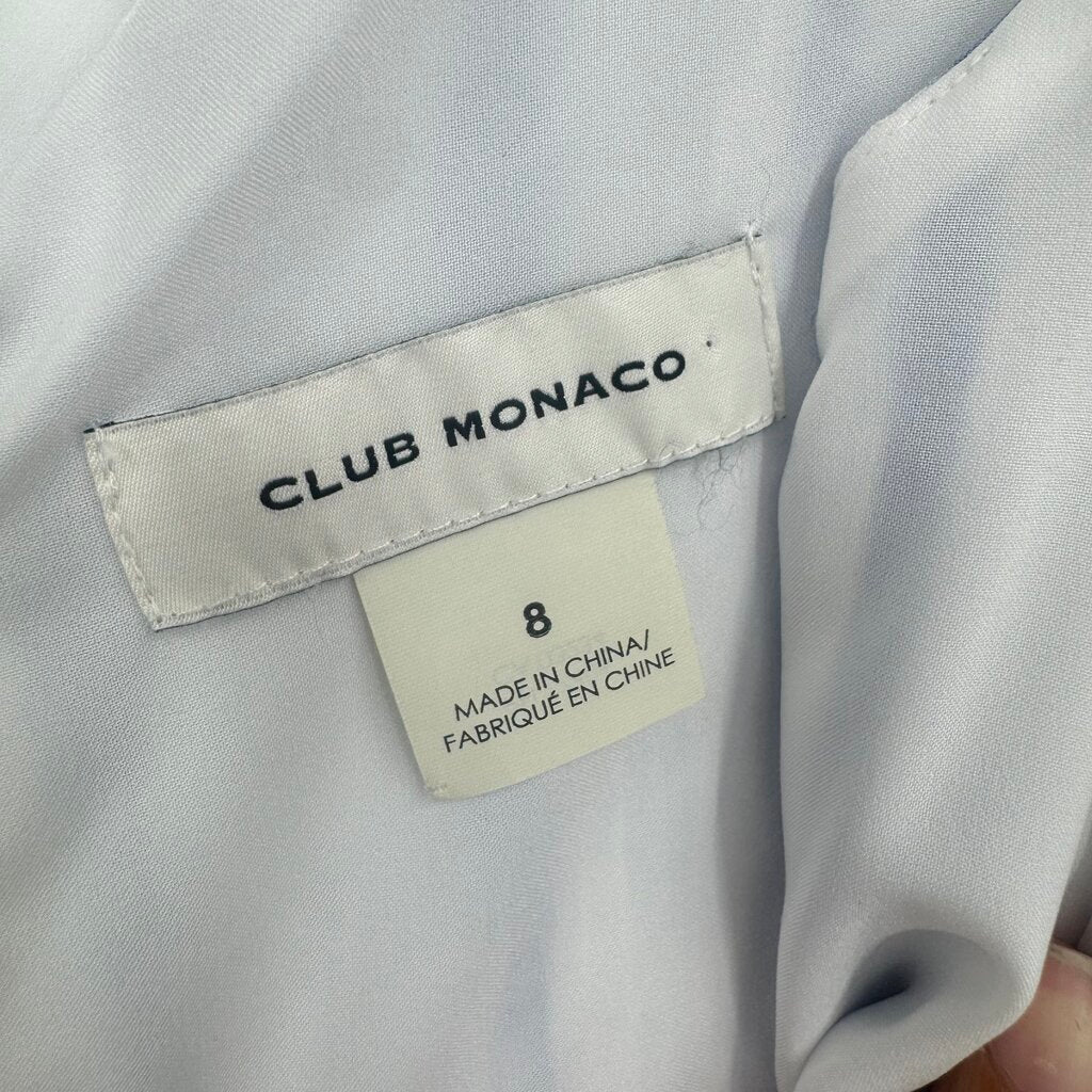 women Club Monaco Striped Sundress White and Blue Dress 8
