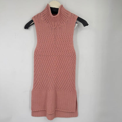women Alice + Olivia Abbot Sweater Vest Pink Sweater XS