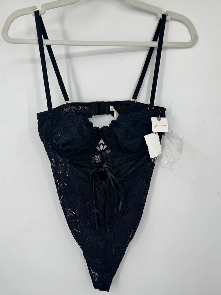 women Anthropologie NWT Lace Bodysuit Black Intimates/Sleepwear S