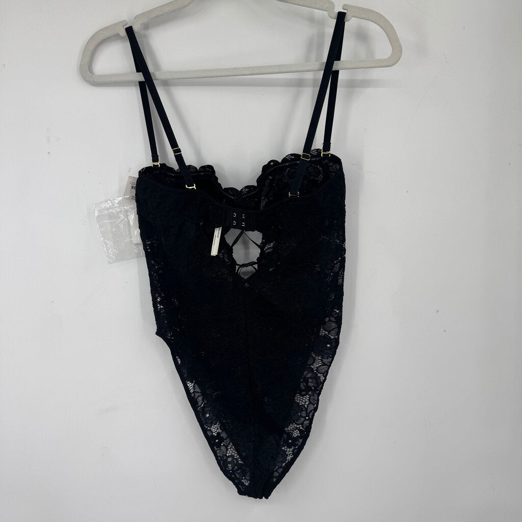 women Anthropologie NWT Lace Bodysuit Black Intimates/Sleepwear S