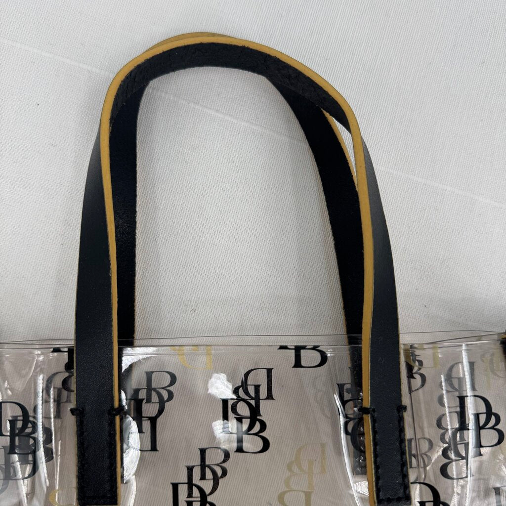 women Dooney & Bourke Vintage Y2K Clear Monogram Lunch Tote Purse 8.5x8.5x4