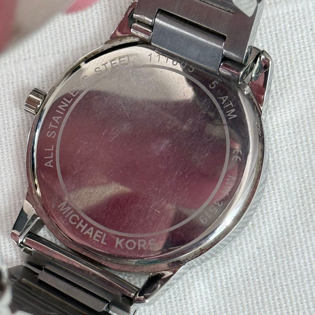 women Michael Kors Harman Watch with Box Silver Turquoise Uncatagorized 38MM