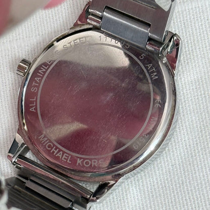 women Michael Kors Harman Watch with Box Silver Turquoise Uncatagorized 38MM