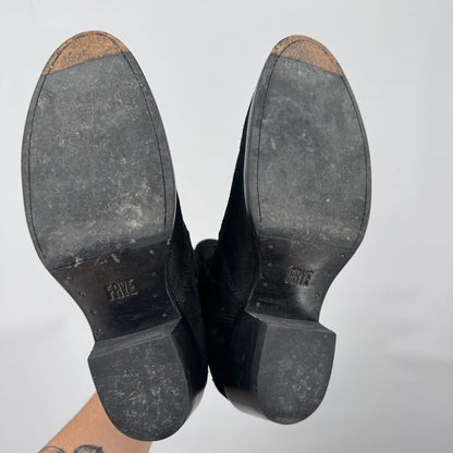 women Frye Diana Suede Chelsea Boots Black Shoes 8