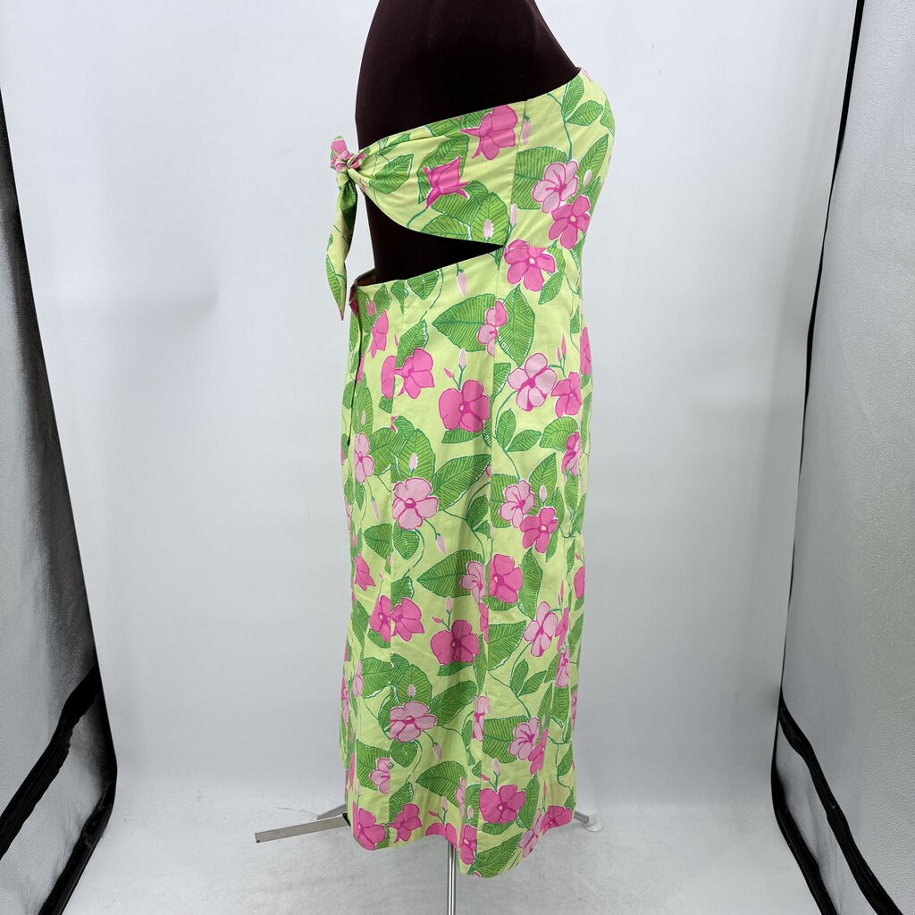 women Lilly Pulitzer Sabrina Tube Top Green Pink Dress 6