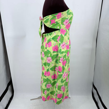 women Lilly Pulitzer Sabrina Tube Top Green Pink Dress 6