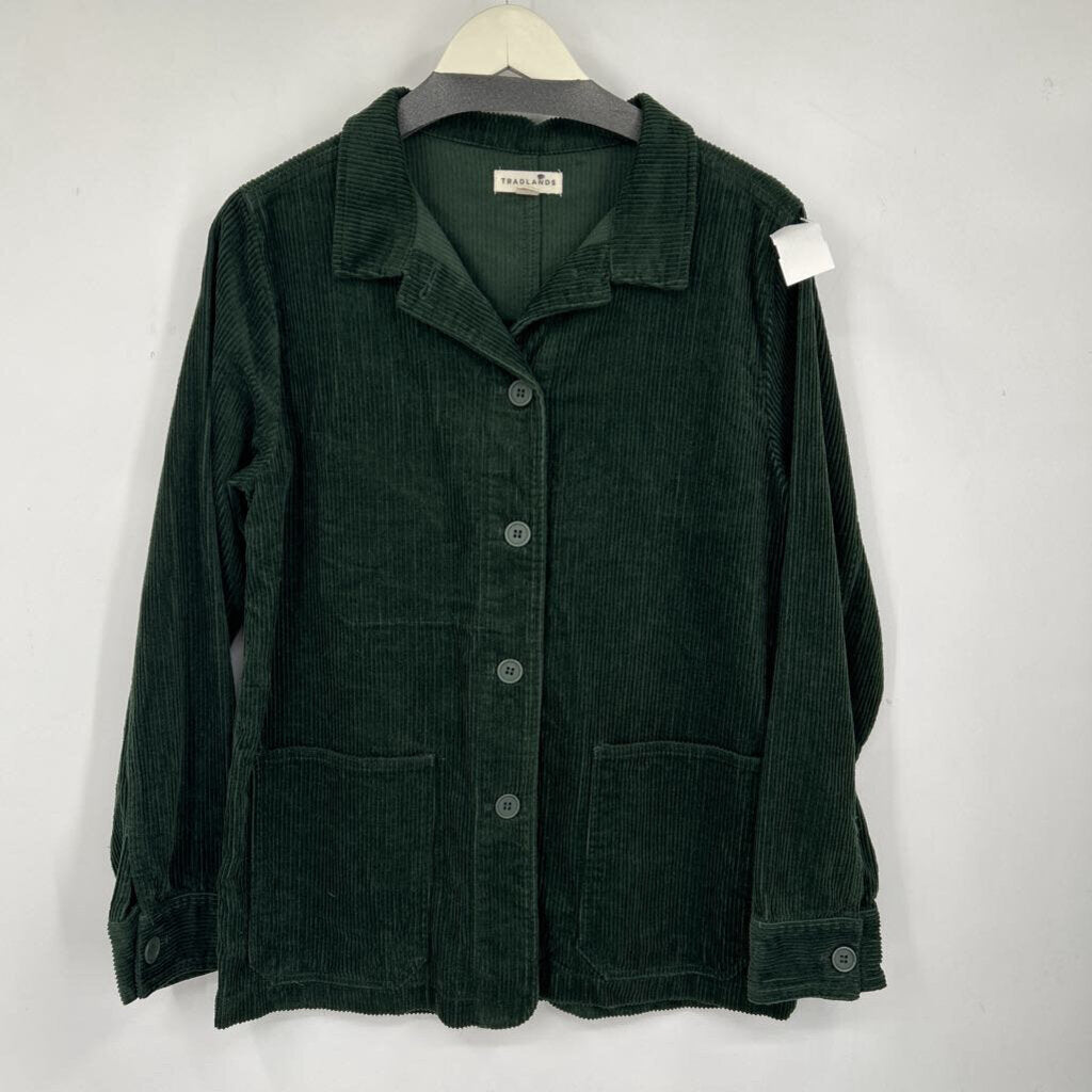 women Tradlands Corduroy Forest Green Jacket M
