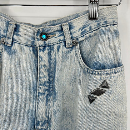 women LA Gear Acid Wash Denim Set Blue Vintage XS