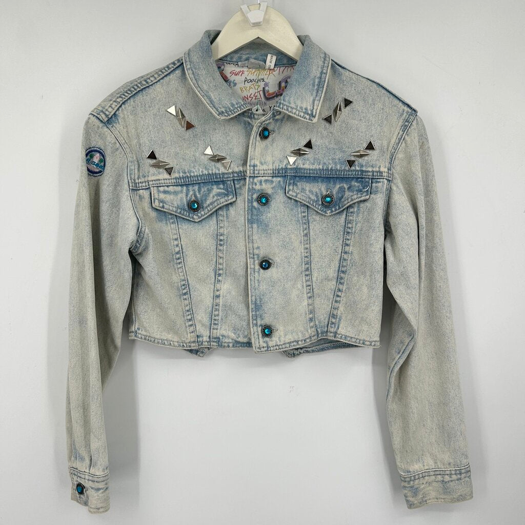 women LA Gear Acid Wash Denim Set Blue Vintage XS