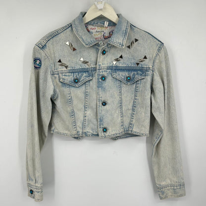 women LA Gear Acid Wash Denim Set Blue Vintage XS