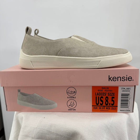 women Kensie NWT Salia Canvas Sneaker Beige Shoes 8.8