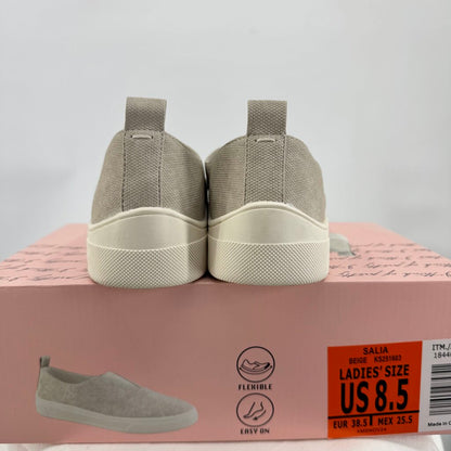 women Kensie NWT Salia Canvas Sneaker Beige Shoes 8.8