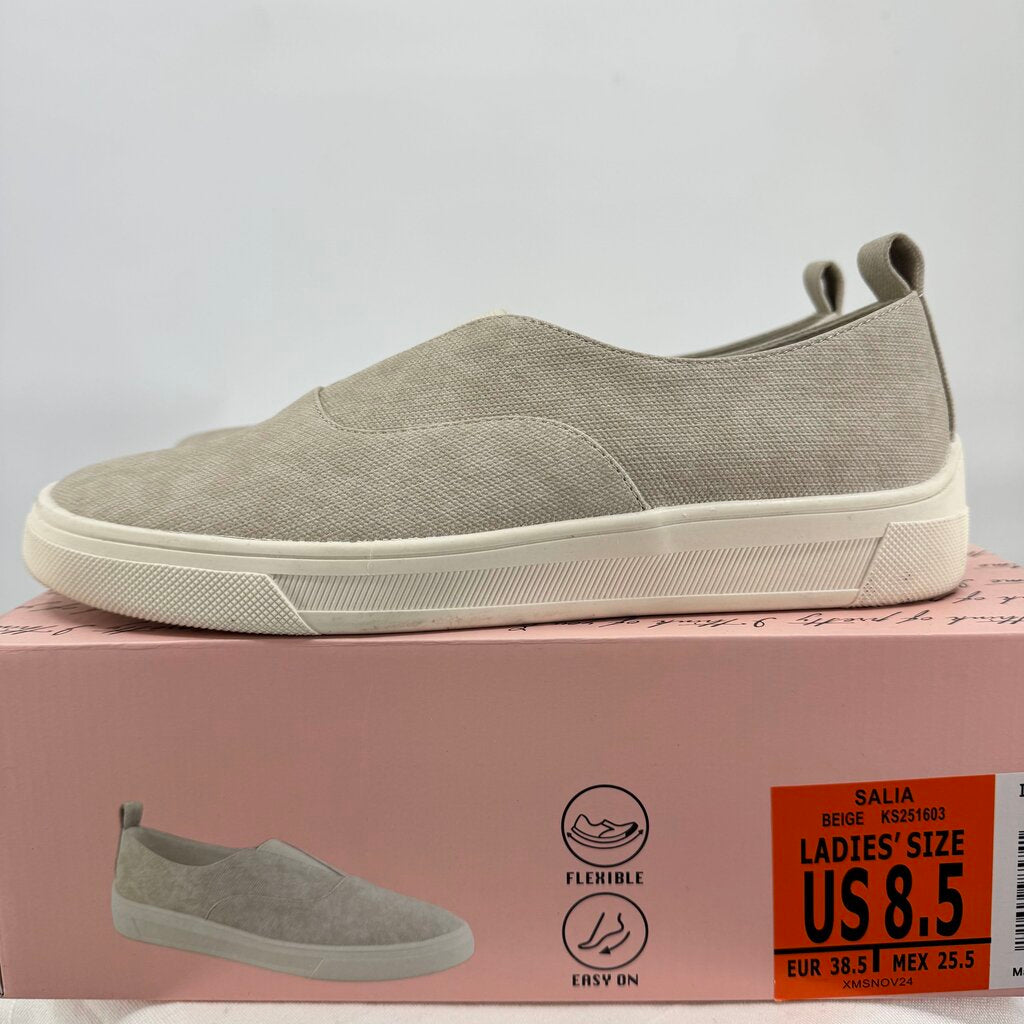 women Kensie NWT Salia Canvas Sneaker Beige Shoes 8.8