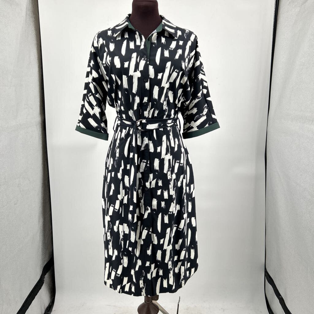women Lysse NWT Rubia Abstract Print Black and White Dress M