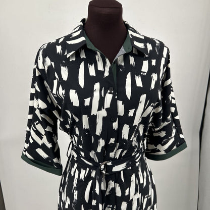 women Lysse NWT Rubia Abstract Print Black and White Dress M