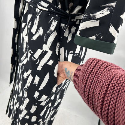 women Lysse NWT Rubia Abstract Print Black and White Dress M