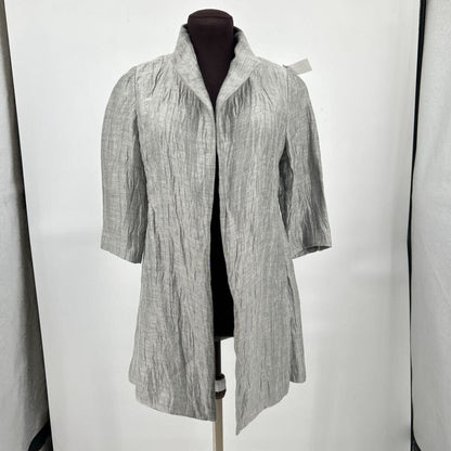 women Eileen Fisher Linen Blend Gray Jacket XS