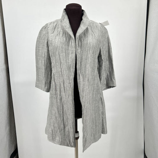 women Eileen Fisher Linen Blend Gray Jacket XS