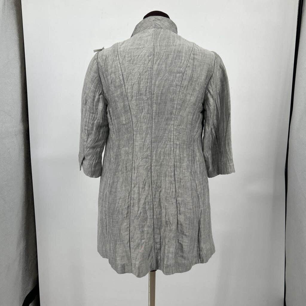 women Eileen Fisher Linen Blend Gray Jacket XS