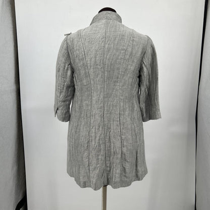 women Eileen Fisher Linen Blend Gray Jacket XS