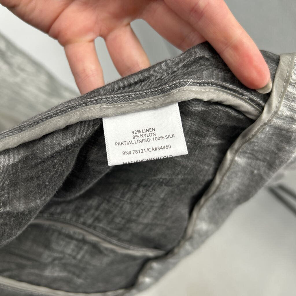 women Eileen Fisher Linen Blend Gray Jacket XS