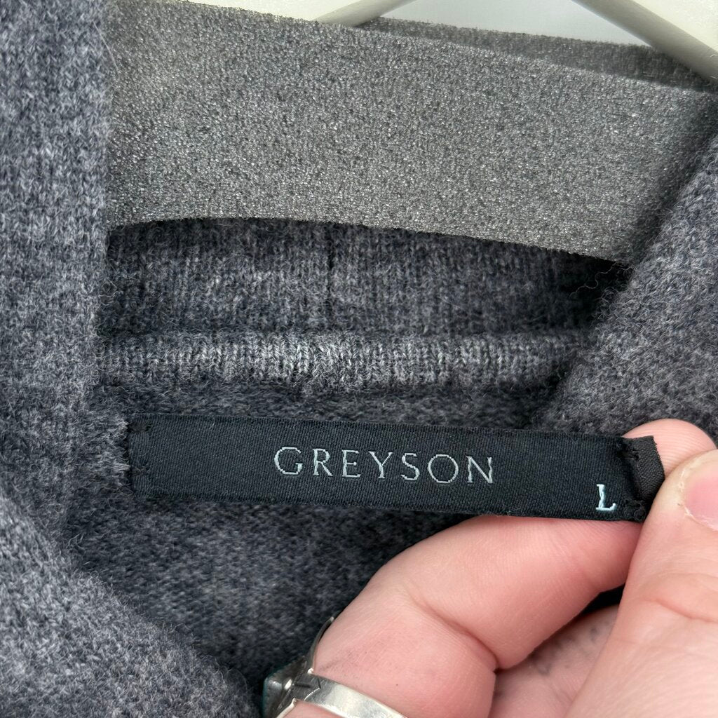 men Grayson MSRP $320 Koko Hoodie Dark Gray Heather Sweater L