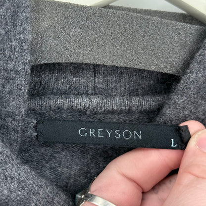 men Grayson MSRP $320 Koko Hoodie Dark Gray Heather Sweater L