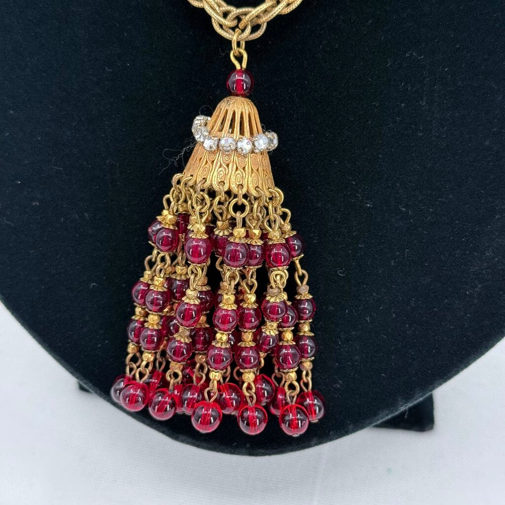 Miriam Haskell Matching Tassel Necklace & Bracelet Jewelry