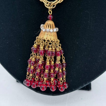 Miriam Haskell Matching Tassel Necklace & Bracelet Jewelry