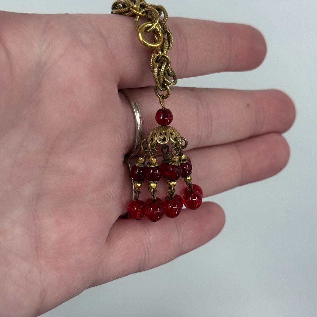 Miriam Haskell Matching Tassel Necklace & Bracelet Jewelry