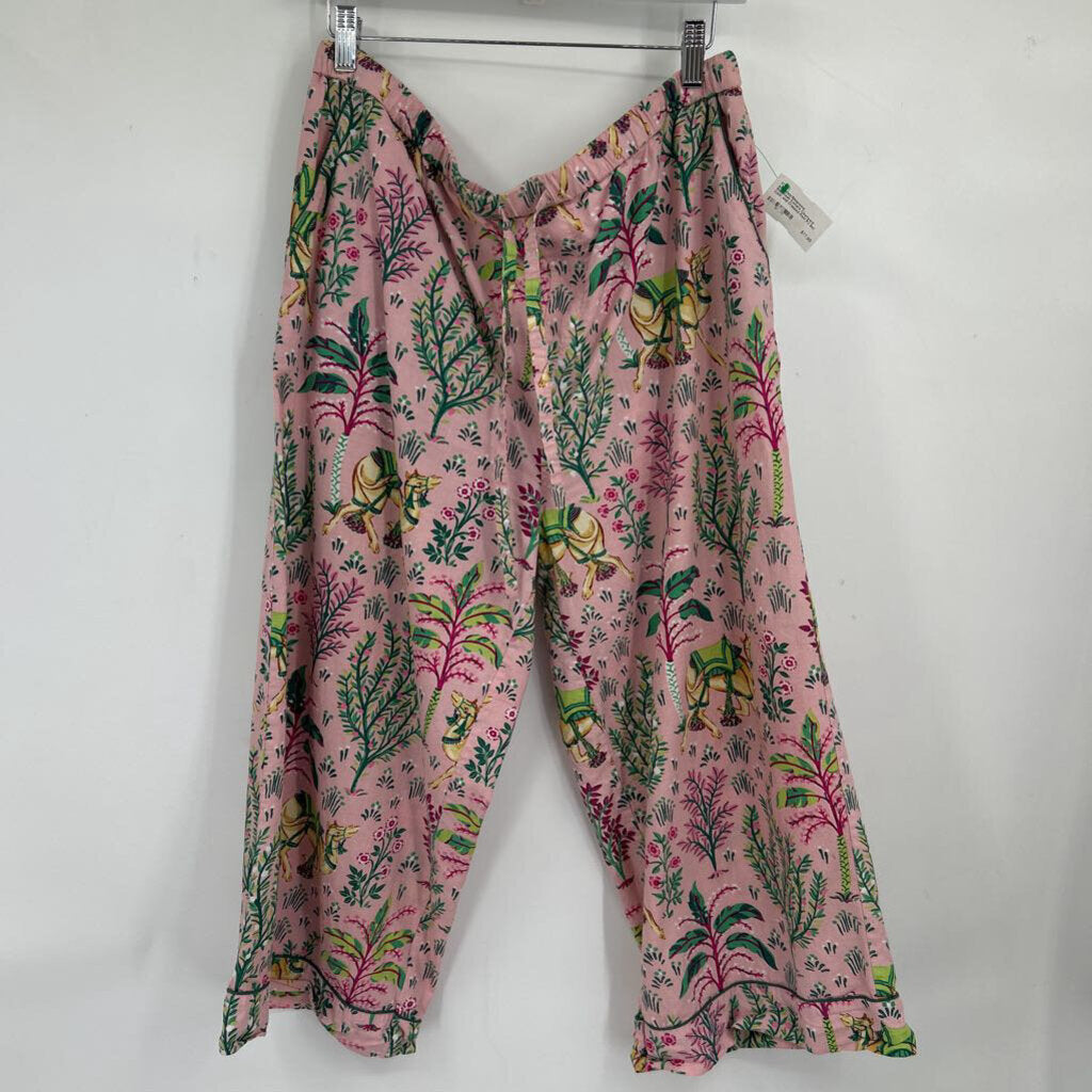 women Printfresh Camel's Courtyard Cami and Cropped Pant PJ Set Rose Intimates/Sleepwear XL