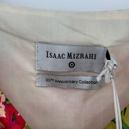 women Isaac Mizrahi - Target NWT 20th Anniversary Floral Pleated Cream Orange Red Multi Dress M