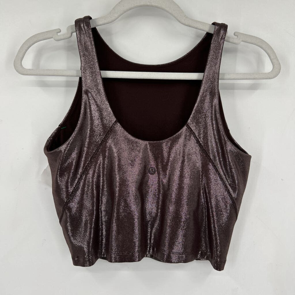 women Lululemon Align High-Neck Tank Top Shine Bronze Activewear 8